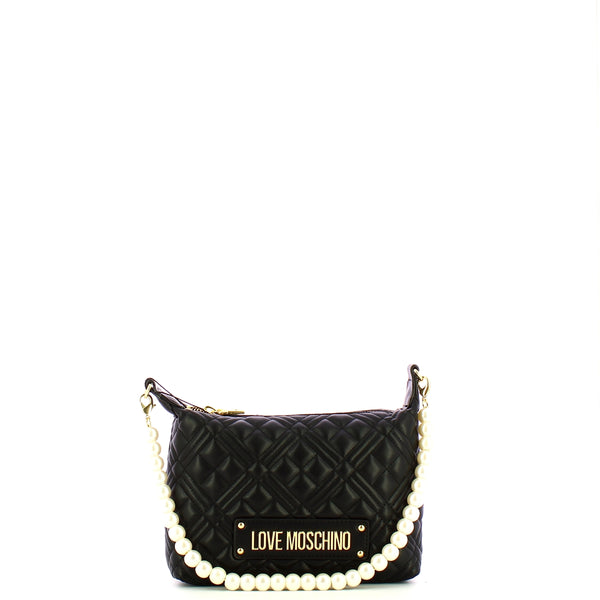 Love Moschino - Sottospalla Quilted Nero Galv. Oro JC4 | Italystation.com Shop Now at italystation.com