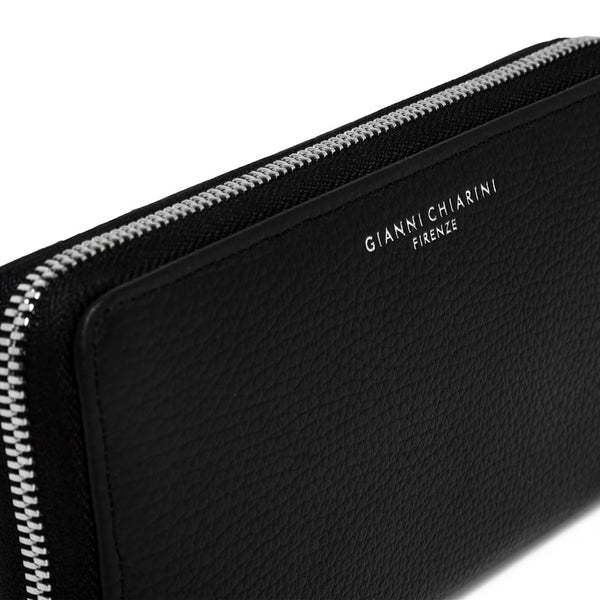 Gianni Chiarini - Portafoglio Wallets Dollaro Large Zip Around Nero - PF 5042 GRN - NERO