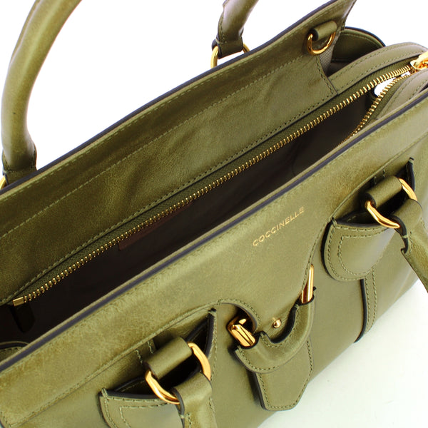 Coccinelle - Borsa a mano York Vintage Laurel Green - REG18 | Italystation.com - Shop Now at italystation.com