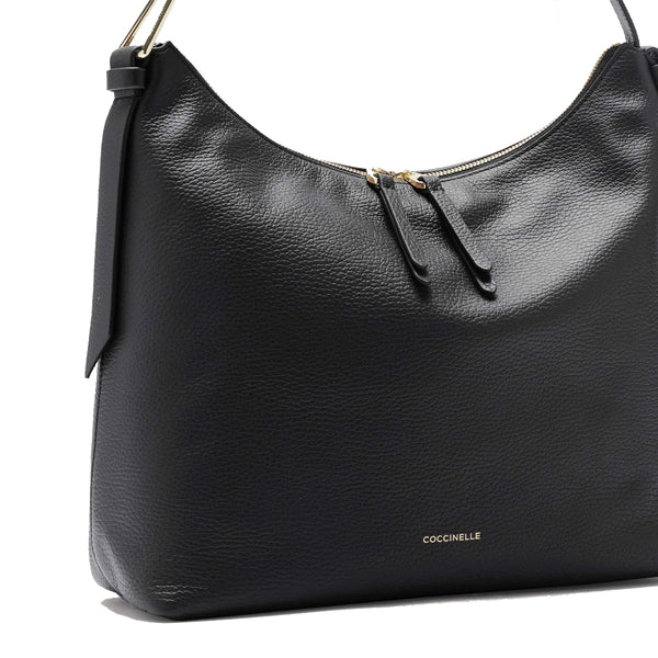 Coccinelle - Borsa a spalla Malory Small Noir - R1K130201 - | Italystation.com - Shop Now at italystation.com