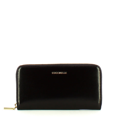 Coccinelle - Portafoglio Metallic Shiny Large Noir - RX8110401 - NOIR