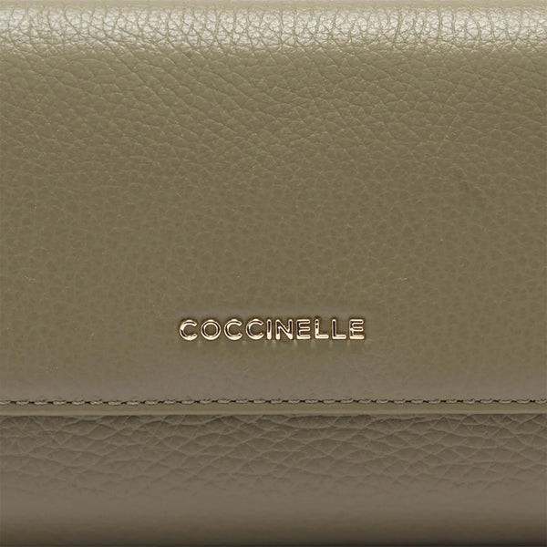 Coccinelle - Portafoglio Medio Metallic Soft Laurel Green - MW5116601 - LAUREL/GREEN