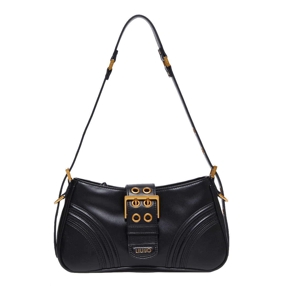 Liu Jo - Borsa a spalla con fibbia Black AF4122E0064 BLACK | Italystation.com Shop Now at italystation.com