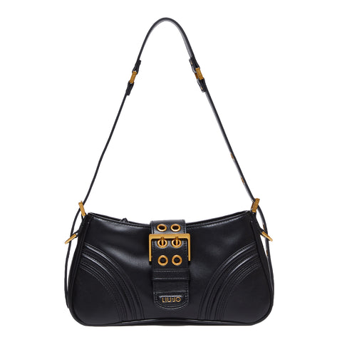 Liu Jo - Borsa a spalla con fibbia Black AF4122E0064 BLACK | Italystation.com Shop Now at italystation.com