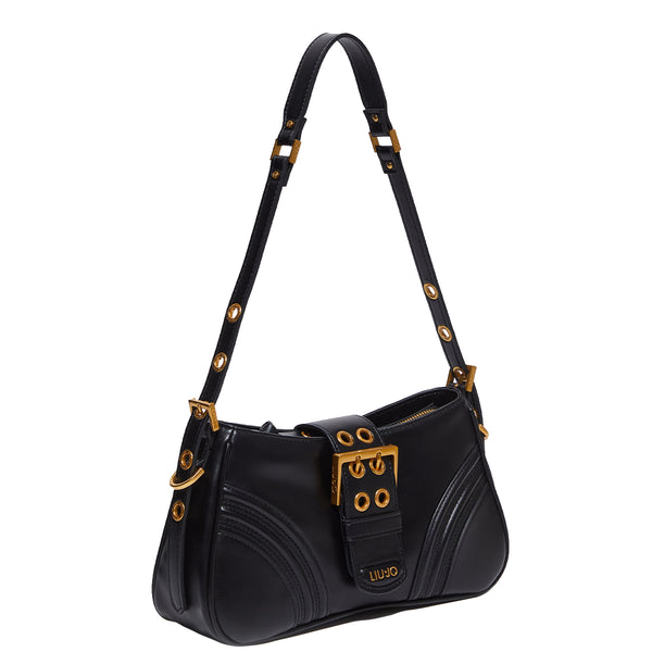 Liu Jo - Borsa a spalla con fibbia Black AF4122E0064 BLACK | Italystation.com Shop Now at italystation.com
