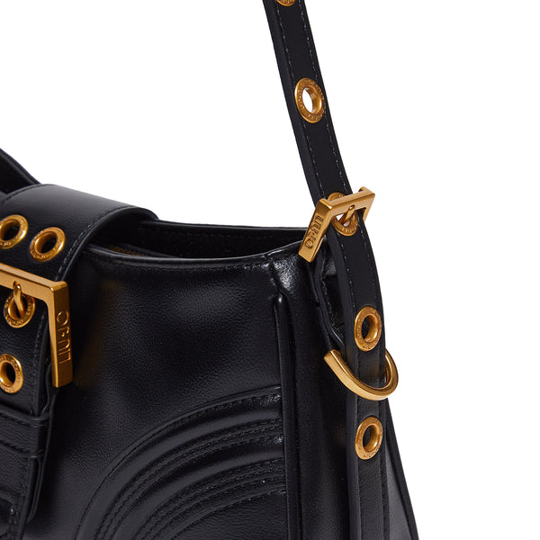 Liu Jo - Borsa a spalla con fibbia Black AF4122E0064 BLACK | Italystation.com Shop Now at italystation.com