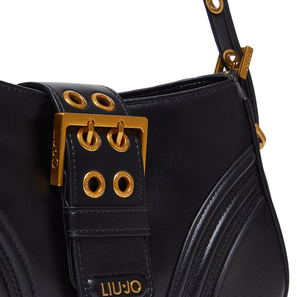 Liu Jo - Borsa a spalla con fibbia Black AF4122E0064 BLACK | Italystation.com Shop Now at italystation.com