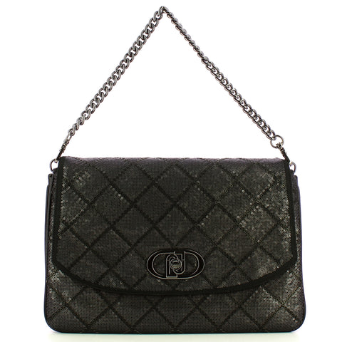 Liu Jo - Borsa a mano piatta con paillettes Black - AF4223T5564 | Italystation.com - Shop Now at italystation.com