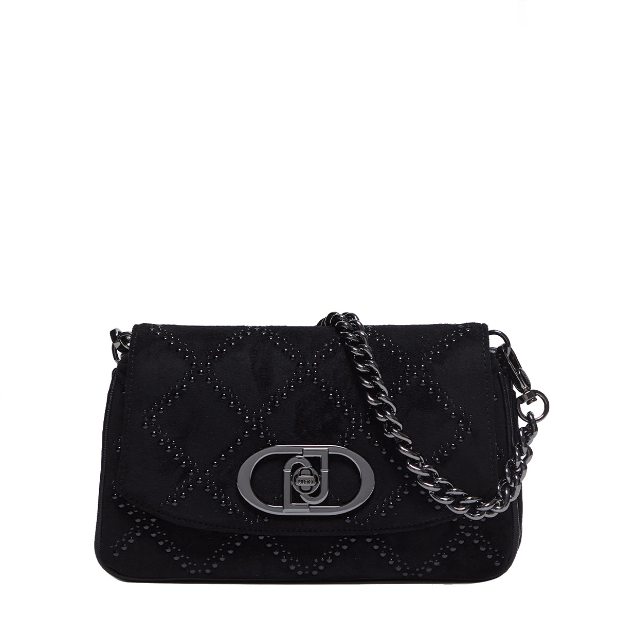 Liu Jo - Borsa a spalla con borchie Black - AF4224E0160 - BLACK | Italystation.com - Shop Now at italystation.com