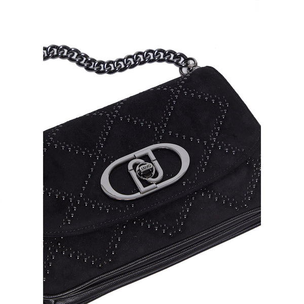 Liu Jo - Borsa a spalla con borchie Black - AF4224E0160 - BLACK | Italystation.com - Shop Now at italystation.com