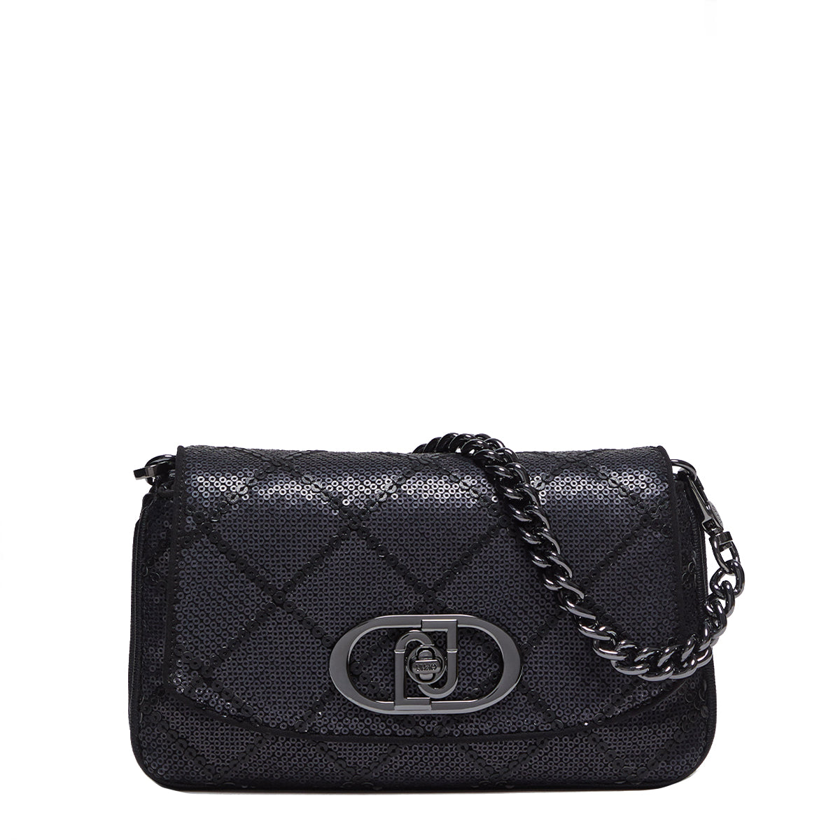 Liu Jo - Borsa a spalla con paillettes Black - AF4224T5564 - BL | Italystation.com - Shop Now at italystation.com