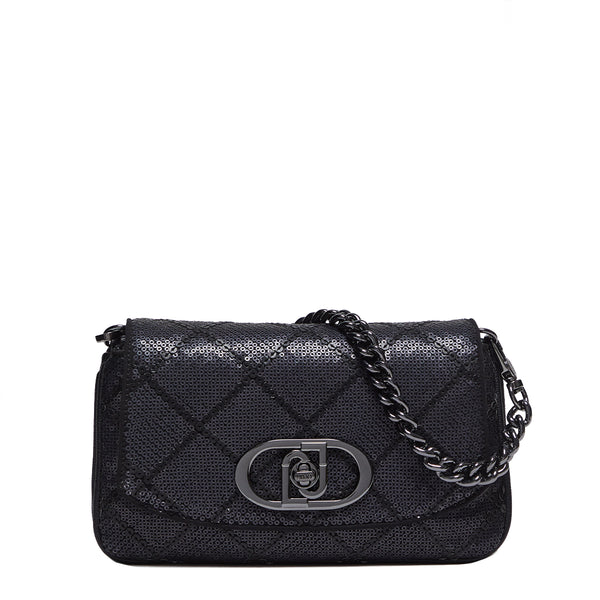 Liu Jo - Borsa a spalla con paillettes Black - AF4224T5564 - BL | Italystation.com - Shop Now at italystation.com