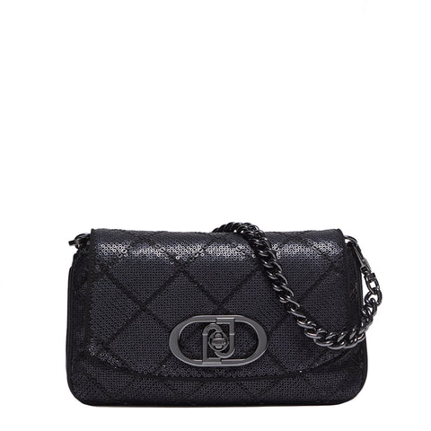 Liu Jo - Borsa a spalla con paillettes Black - AF4224T5564 - BL | Italystation.com - Shop Now at italystation.com