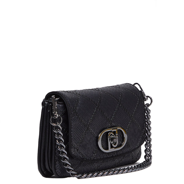 Liu Jo - Borsa a spalla con paillettes Black - AF4224T5564 - BL | Italystation.com - Shop Now at italystation.com