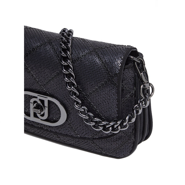Liu Jo - Borsa a spalla con paillettes Black - AF4224T5564 - BL | Italystation.com - Shop Now at italystation.com