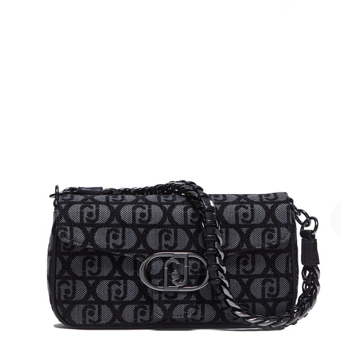 Liu Jo - Borsa a spalla logo Jacquard Nero - AF4249T6438 - JACQ | Italystation.com - Shop Now at italystation.com