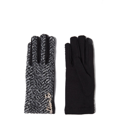 Liu Jo - Guanti con spilla Bianco Nero 2F4063T0300 BIANCO/N | Italystation.com Shop Now at italystation.com