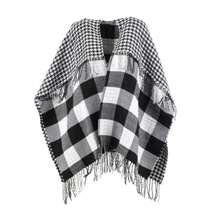 Liu Jo - Cloack Poncho Bianco Nero 2F4021T0300 BIANCO/NERO | Italystation.com Shop Now at italystation.com