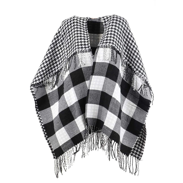 Liu Jo - Cloack Poncho Bianco Nero 2F4021T0300 BIANCO/NERO | Italystation.com Shop Now at italystation.com