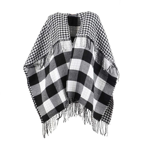 Liu Jo - Cloack Poncho Bianco Nero 2F4021T0300 BIANCO/NERO | Italystation.com Shop Now at italystation.com
