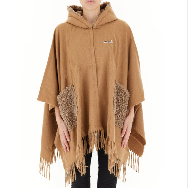 Liu Jo - Cloack Poncho Cammello 2F4018T0300 CAMMELLO | Italystation.com Shop Now at italystation.com