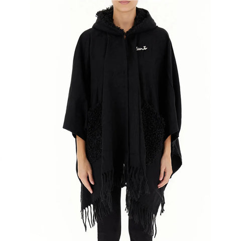 Liu Jo - Cloack Poncho Black 2F4018T0300 BLACK | Italystation.com Shop Now at italystation.com