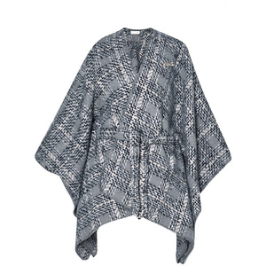 Liu Jo - Poncho Pied de Poule Grey Cloud 2F4024T0300 GREY/C | Italystation.com Shop Now at italystation.com
