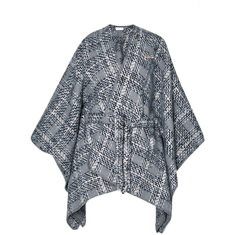 Liu Jo - Poncho Pied de Poule Grey Cloud 2F4024T0300 GREY/C | Italystation.com Shop Now at italystation.com
