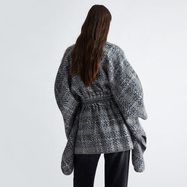 Liu Jo - Poncho Pied de Poule Grey Cloud 2F4024T0300 GREY/C | Italystation.com Shop Now at italystation.com