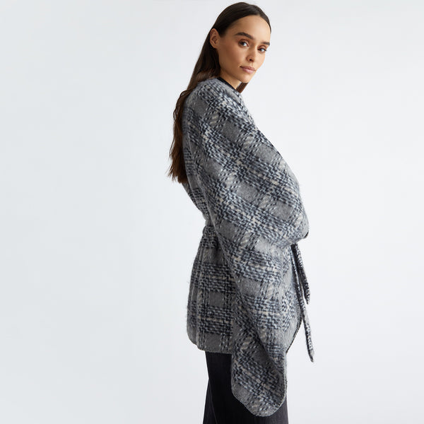 Liu Jo - Poncho Pied de Poule Grey Cloud 2F4024T0300 GREY/C | Italystation.com Shop Now at italystation.com