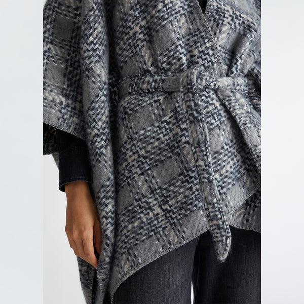 Liu Jo - Poncho Pied de Poule Grey Cloud 2F4024T0300 GREY/C | Italystation.com Shop Now at italystation.com