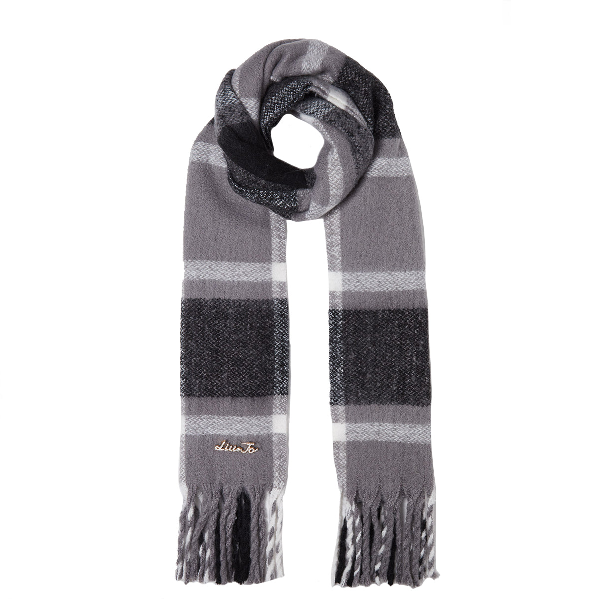 Liu Jo - Scialle Jacquard Black 2F4048T0300 BLACK | Italystation.com Shop Now at italystation.com