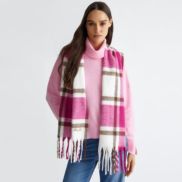 Liu Jo - Scialle Jacquard Fucsia 2F4048T0300 FUCSIA | Italystation.com Shop Now at italystation.com