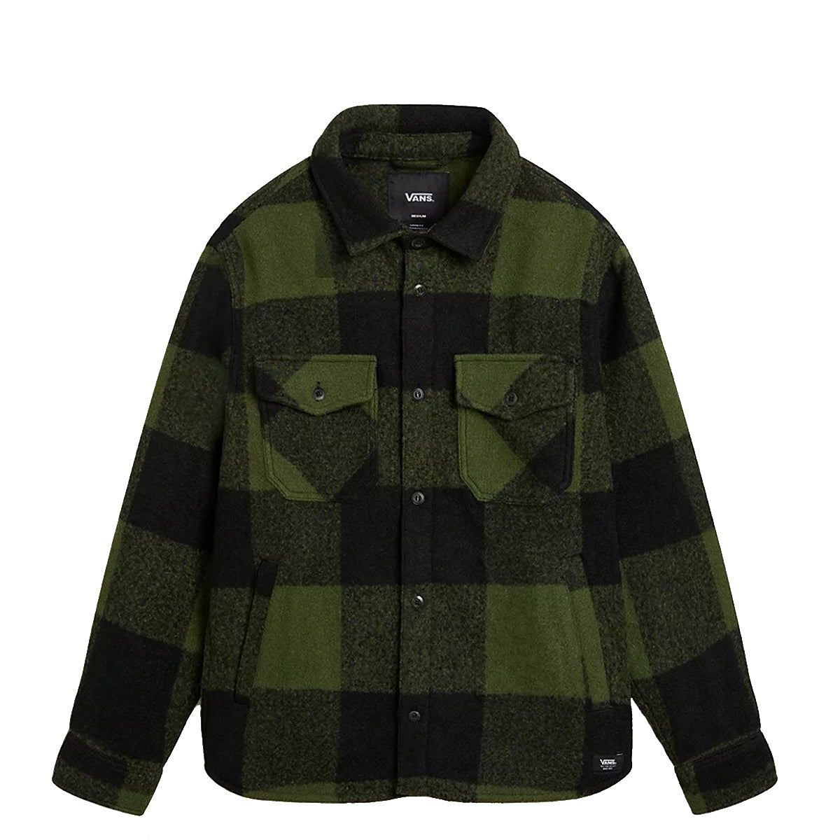 VANS Vans - shacket denby fuzzy black loden green vn000jve black/l | Italystation.com Shop Now at italystation.com