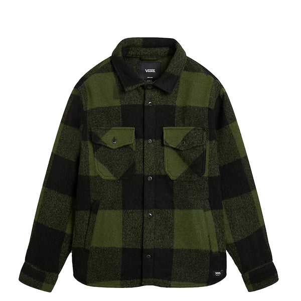 VANS Vans - shacket denby fuzzy black loden green vn000jve black/l | Italystation.com Shop Now at italystation.com