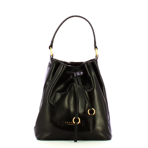 The Bridge - Fiammetta Small Nero Bucket Bag - 04300401 - NERO/ABB./ORO