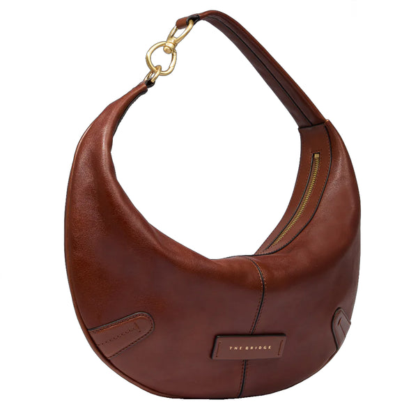 The Bridge - Hobo Bag Flavia Media Marrone - 042244GZ - MARRONE/14/ORO