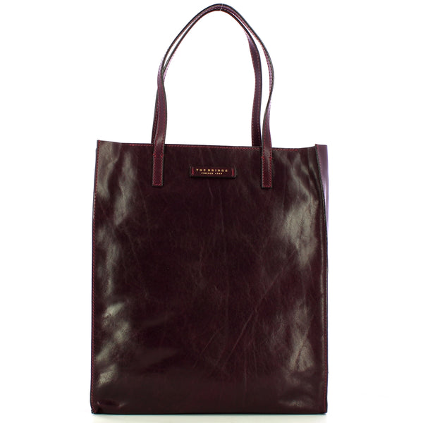 The Bridge - Shopping Bag Verticale Mirra Grape - 04130401 - GRAPE/ABB./ORO