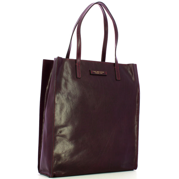 The Bridge - Shopping Bag Verticale Mirra Grape - 04130401 - GRAPE/ABB./ORO