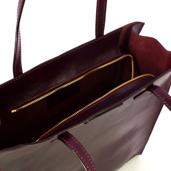 The Bridge - Shopping Bag Verticale Mirra Grape - 04130401 - GRAPE/ABB./ORO