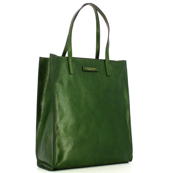 The Bridge - Shopping Bag Verticale Mirra Verde Inglese - 04130401 - VERDE/INGLESE/ABB./ORO