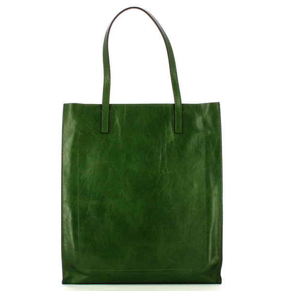 The Bridge - Shopping Bag Verticale Mirra Verde Inglese - 04130401 - VERDE/INGLESE/ABB./ORO