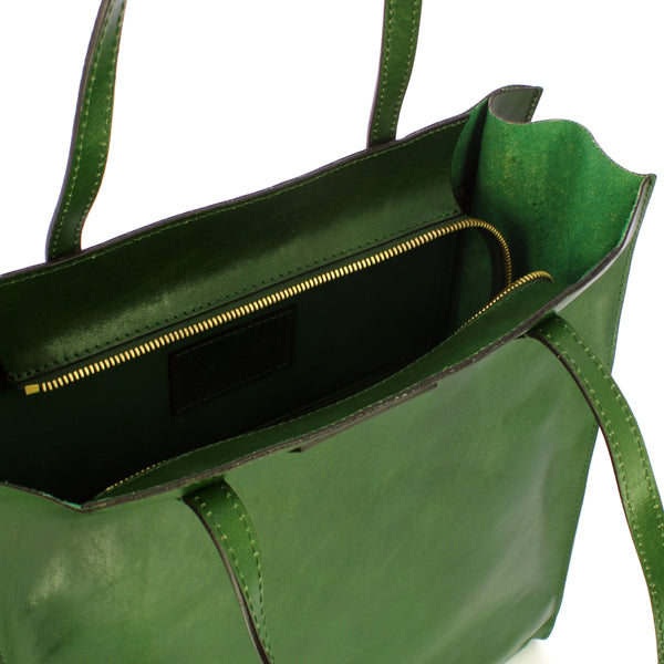 The Bridge - Shopping Bag Verticale Mirra Verde Inglese - 04130401 - VERDE/INGLESE/ABB./ORO