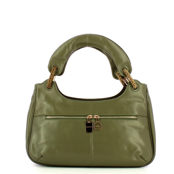 Borbonese - Borsa a mano in pelle Clay Grey OP Naturale - 913944AR1 - CLAY/GREY/OP/NATURALE