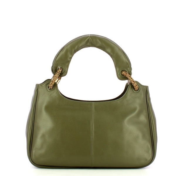 Borbonese - Borsa a mano in pelle Clay Grey OP Naturale - 913944AR1 - CLAY/GREY/OP/NATURALE