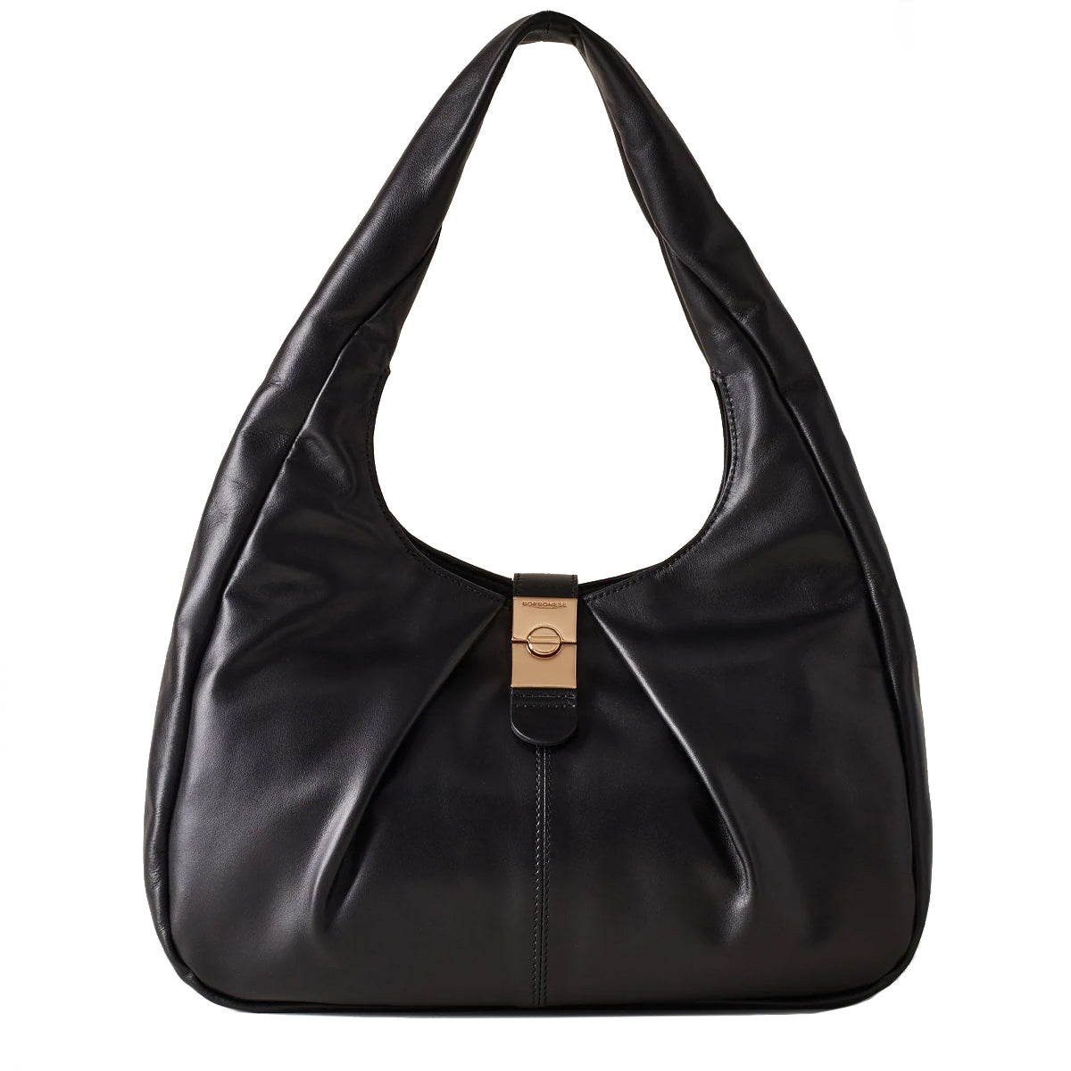 Borbonese - Hobo Bag Cortina Medium Nero - 923938AL6 - NERO