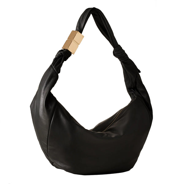 Borbonese - Hobo Bag Domino Medium Nero - 924028F29 - NERO