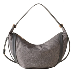 Borbonese - Hobo Bag New Orbit Medium Clay Grey - 924175AH1 - CLAY/GREY