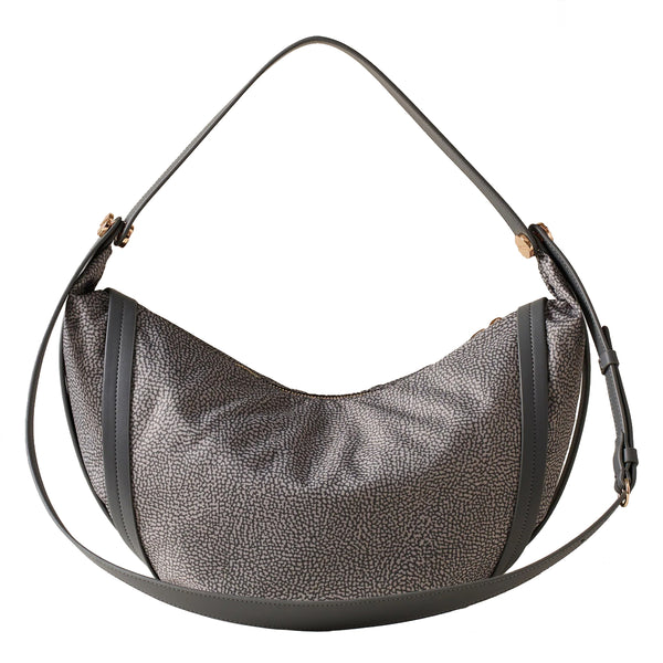 Borbonese - Hobo Bag New Orbit Medium Clay Grey - 924175AH1 - CLAY/GREY