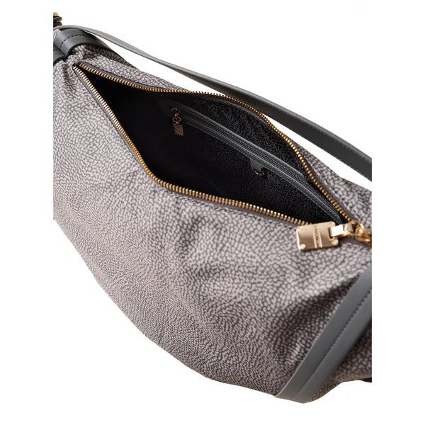 Borbonese - Hobo Bag New Orbit Medium Clay Grey - 924175AH1 - CLAY/GREY